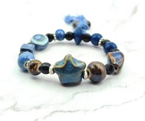 Mei's Tibetan Celestial Night | armband | Keramiek