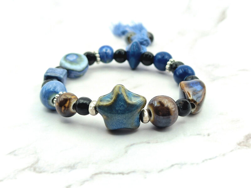 Celestial Night 1 Mei's Tibetan Celestial Night | armband | Keramiek Mei's Tibetan Celestial Night | armband | Keramiek