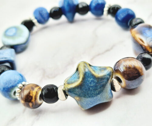 Celestial Night 4 Mei's Tibetan Celestial Night | armband | Keramiek Celestial Night 4