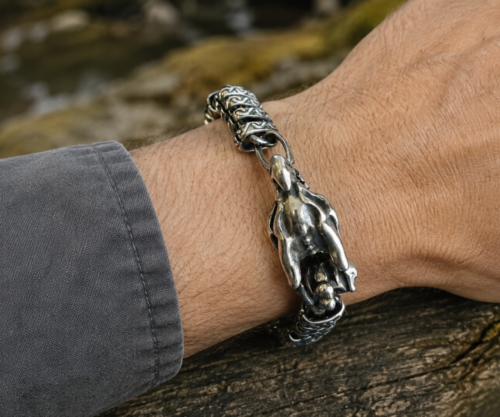 Alternative view of Mei's Viking Ancient Dragon | armband | Stainless Steel