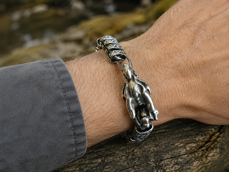 Ancient Dragon 2 Mei's Viking Ancient Dragon | armband | Stainless Steel Mei's Viking Ancient Dragon | armband | Stainless Steel - Afbeelding 2