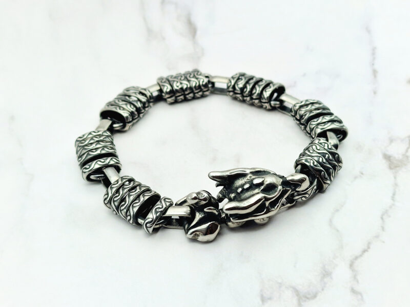 Ancient Dragon 3 Mei's Viking Ancient Dragon | armband | Stainless Steel Mei's Viking Ancient Dragon | armband | Stainless Steel - Afbeelding 3