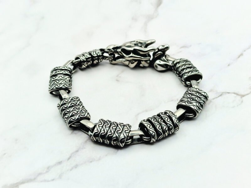 Ancient Dragon 5 Mei's Viking Ancient Dragon | armband | Stainless Steel Mei's Viking Ancient Dragon | armband | Stainless Steel - Afbeelding 5