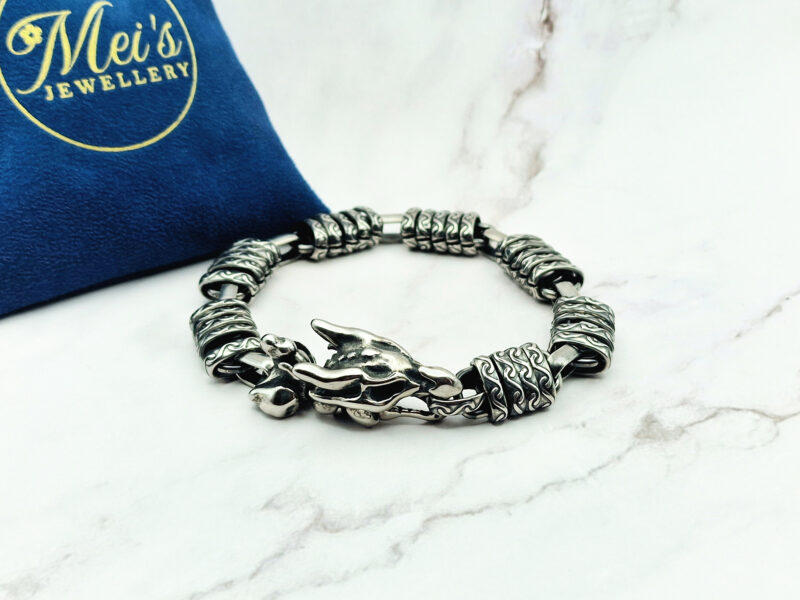 Ancient Dragon 6 Mei's Viking Ancient Dragon | armband | Stainless Steel Mei's Viking Ancient Dragon | armband | Stainless Steel - Afbeelding 6