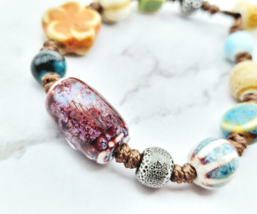 Autumn Bloom 5 Mei's Tibetan Autumn Bloom | armband | Keramiek Autumn Bloom 5