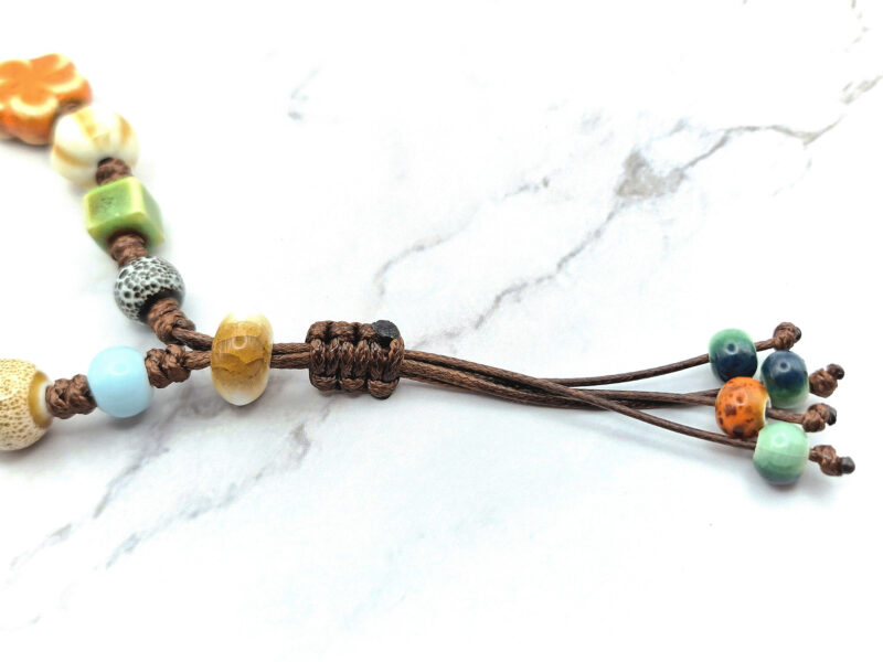 Autumn Bloom 6 Mei's Tibetan Autumn Bloom | armband | Keramiek Mei's Tibetan Autumn Bloom | armband | Keramiek - Afbeelding 6