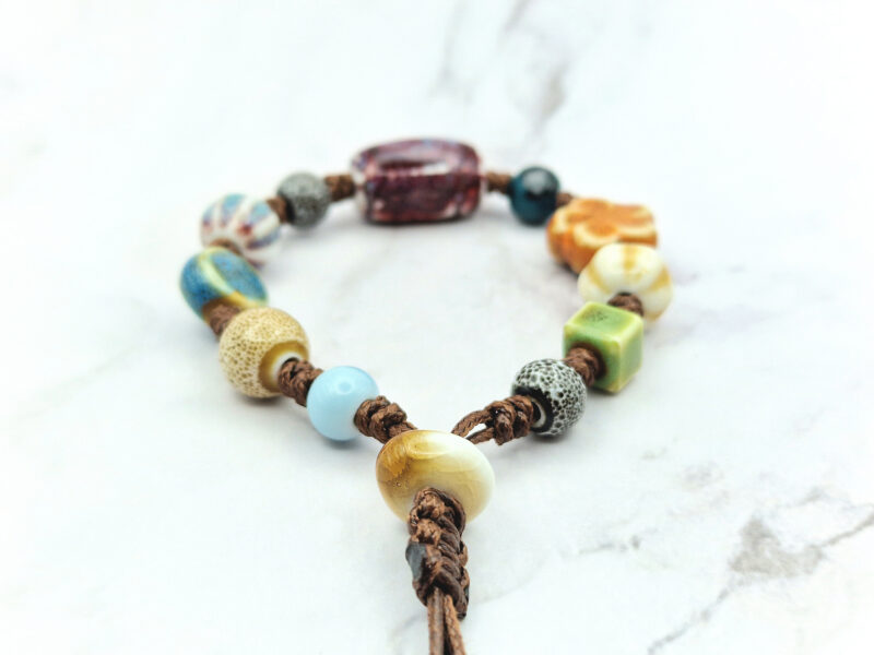 Autumn Bloom 7 Mei's Tibetan Autumn Bloom | armband | Keramiek Mei's Tibetan Autumn Bloom | armband | Keramiek - Afbeelding 7