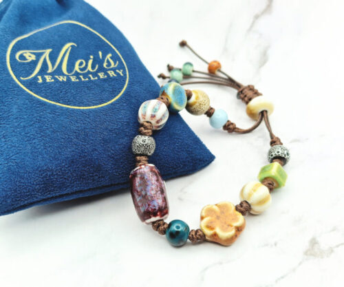 Autumn Bloom 8 Mei's Tibetan Autumn Bloom | armband | Keramiek Autumn Bloom 8