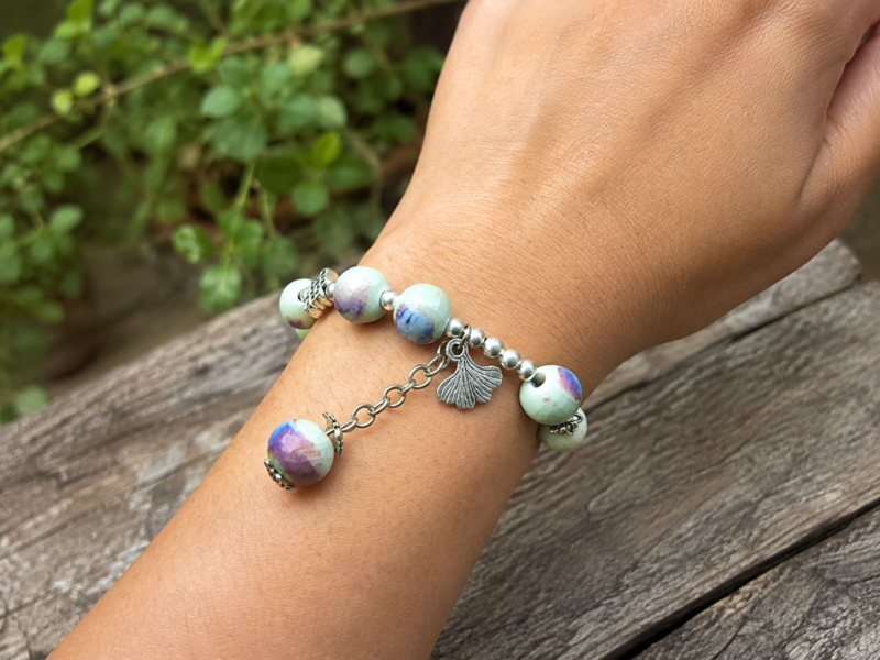 Misty Lotus 2 Mei's Tibetan Misty Lotus | armband | Keramiek Mei's Tibetan Misty Lotus | armband | Keramiek - Afbeelding 2