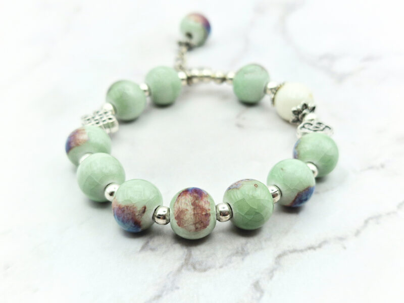 Misty Lotus 7 Mei's Tibetan Misty Lotus | armband | Keramiek Mei's Tibetan Misty Lotus | armband | Keramiek - Afbeelding 7