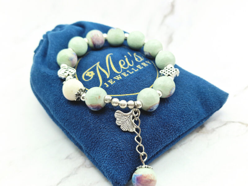 Misty Lotus 8 Mei's Tibetan Misty Lotus | armband | Keramiek Mei's Tibetan Misty Lotus | armband | Keramiek - Afbeelding 8