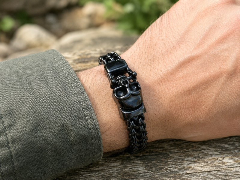 Shadow Skull 2 Mei's Muse Shadow Skull | armband | Stainless Steel Mei's Muse Shadow Skull | armband | Stainless Steel - Afbeelding 2