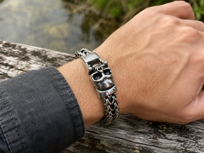 Steel Skull 2 Mei's Muse Steel Skull | armband | Stainless Steel Mei's Muse Steel Skull | armband | Stainless Steel - Afbeelding 2