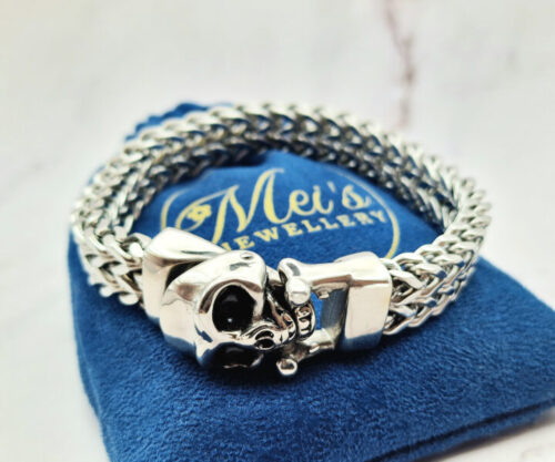 Steel Skull 8 Mei's Muse Steel Skull | armband | Stainless Steel Steel Skull 8