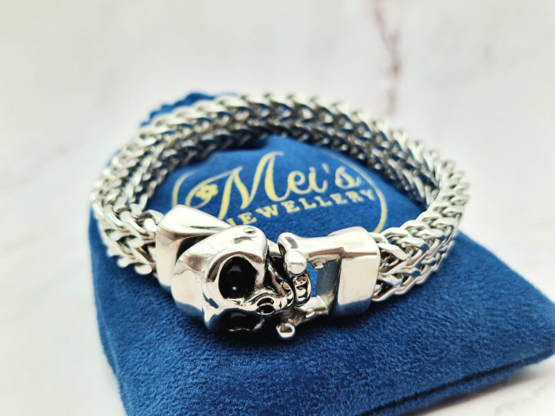 Steel Skull 8 Mei's Muse Steel Skull | armband | Stainless Steel Mei's Muse Steel Skull | armband | Stainless Steel - Afbeelding 8